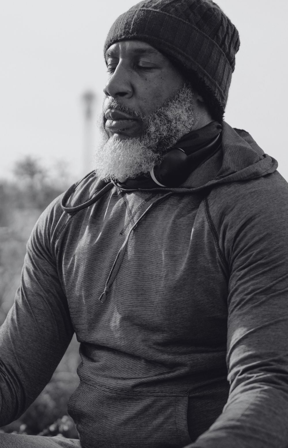 Man meditating for higher frequency