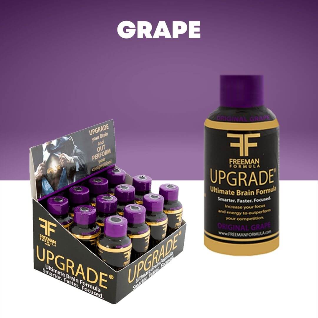 GRAPE UPGRADEⓇ is the best nootropic brain formula that creates long-lasting, non-jitter, no-adrenal stimulant energy, incredible mental clarity, and sustained focus. Resulting in accelerated reaction time, better focus, productivity, and an awakening of senses.